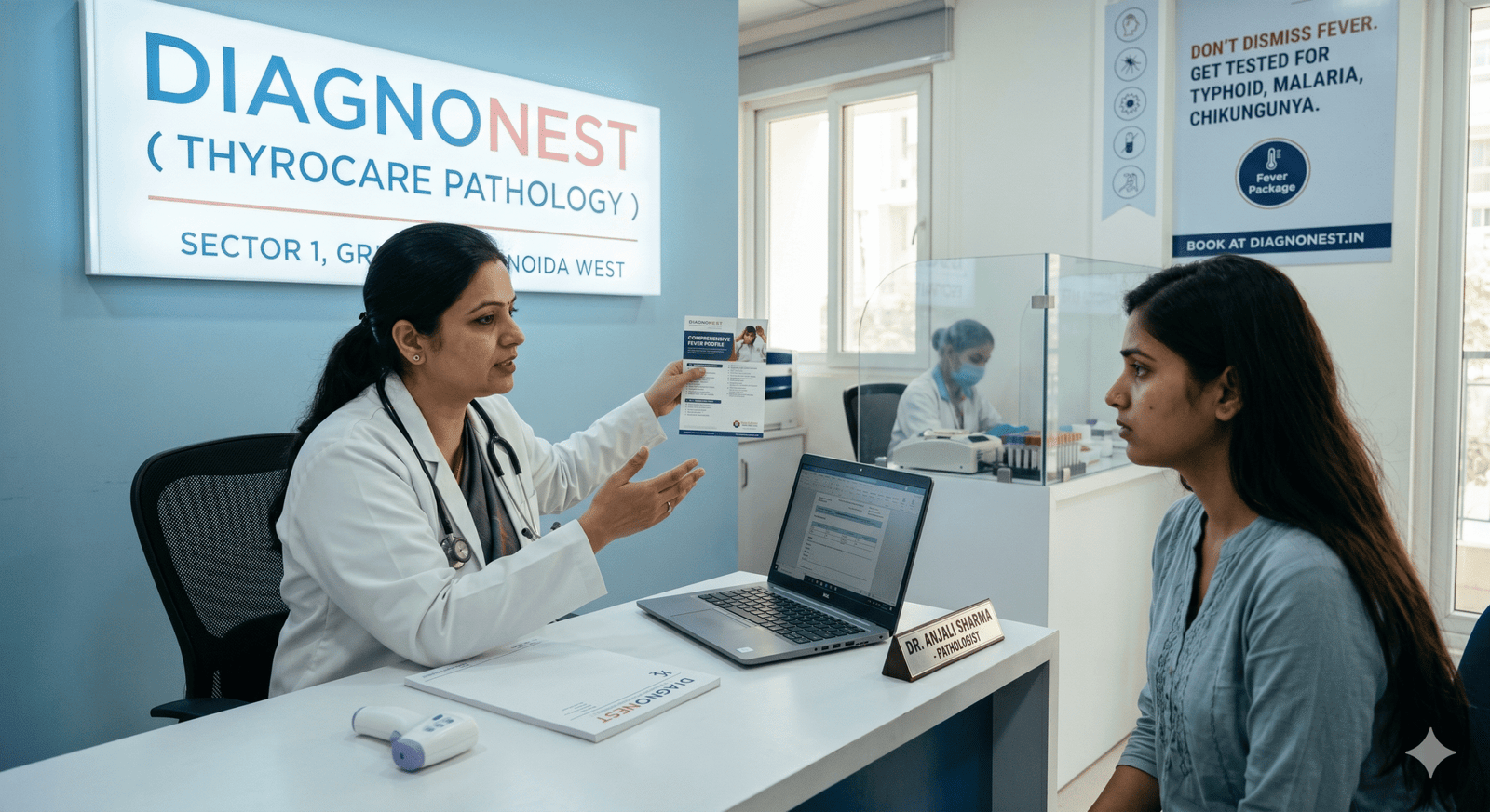 fever test at diagnonest dengue typhoid malaria